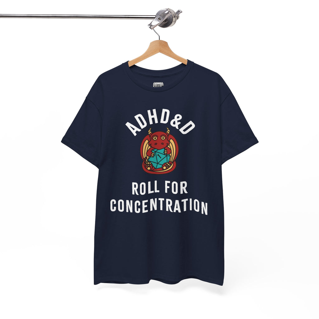 T-Shirt — ADHD&D ‘Roll for Concentration’ Dice Graphic Tee