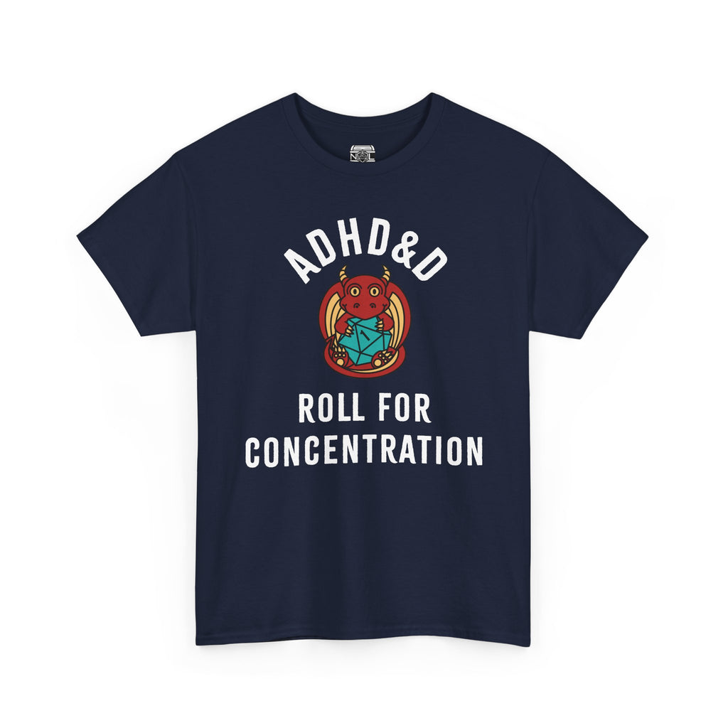 T-Shirt — ADHD&D ‘Roll for Concentration’ Dice Graphic Tee