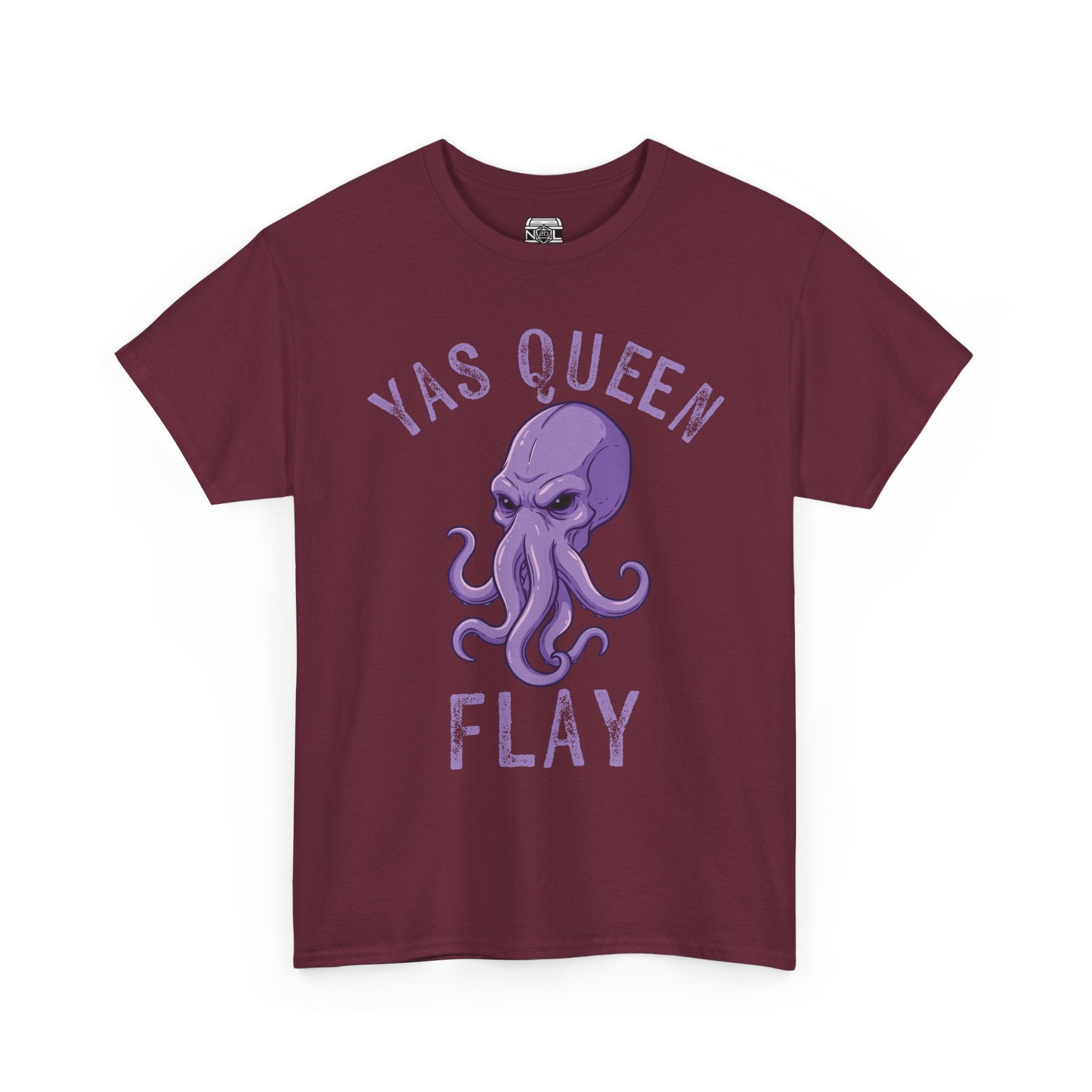 Yas Queen Flay Mindflayer T-Shirt – Funny D&D Dark Humor Tee