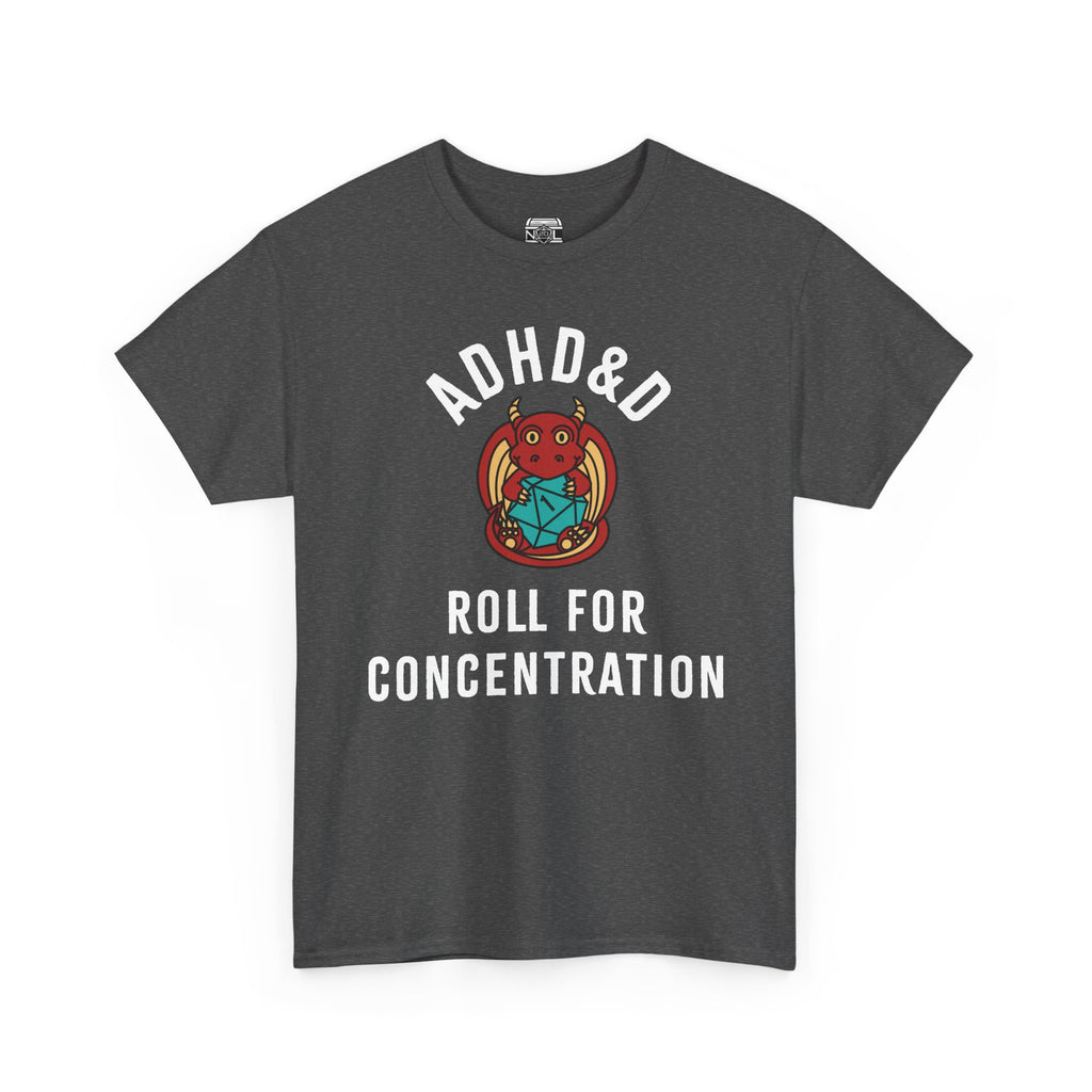 T-Shirt — ADHD&D ‘Roll for Concentration’ Dice Graphic Tee