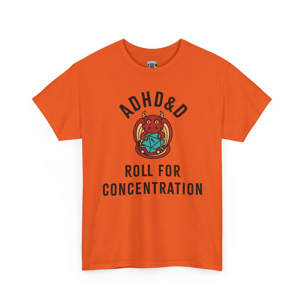 T-Shirt — ADHD&D ‘Roll for Concentration’ Dice Graphic Tee