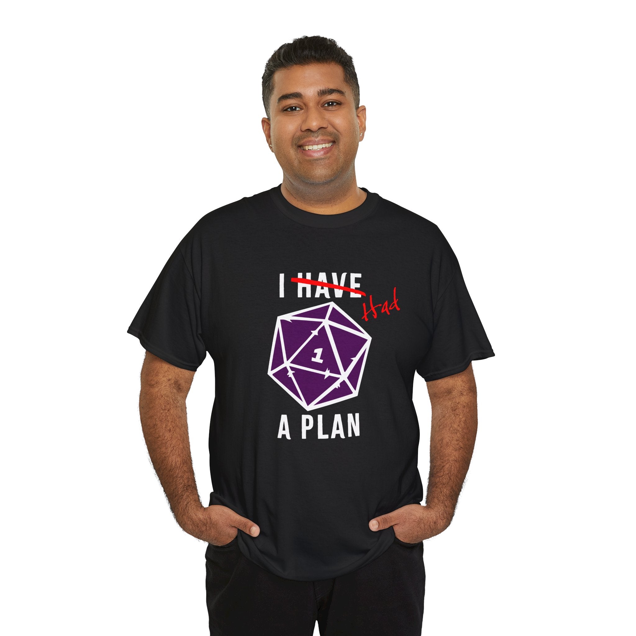 T‑Shirt — “I Had a Plan” D20 Critical Fail RPG Tee