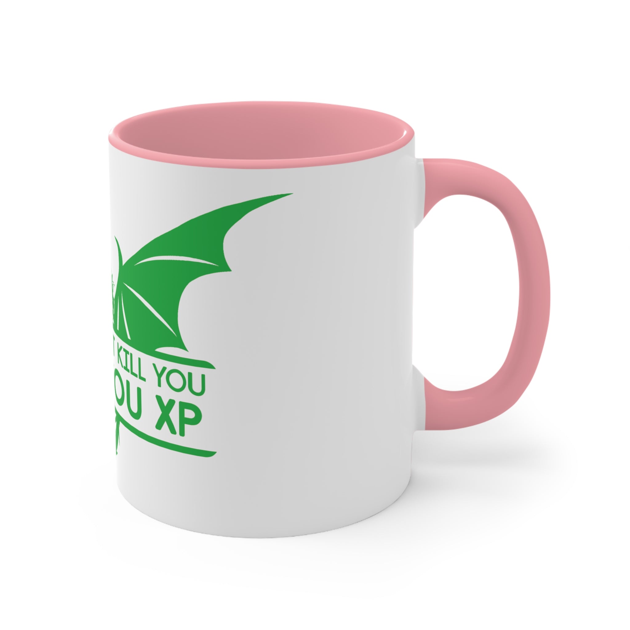 Accent Mug — 'What Doesn’t Kill You Gives You XP' Dragon Gamer Coffee Cup