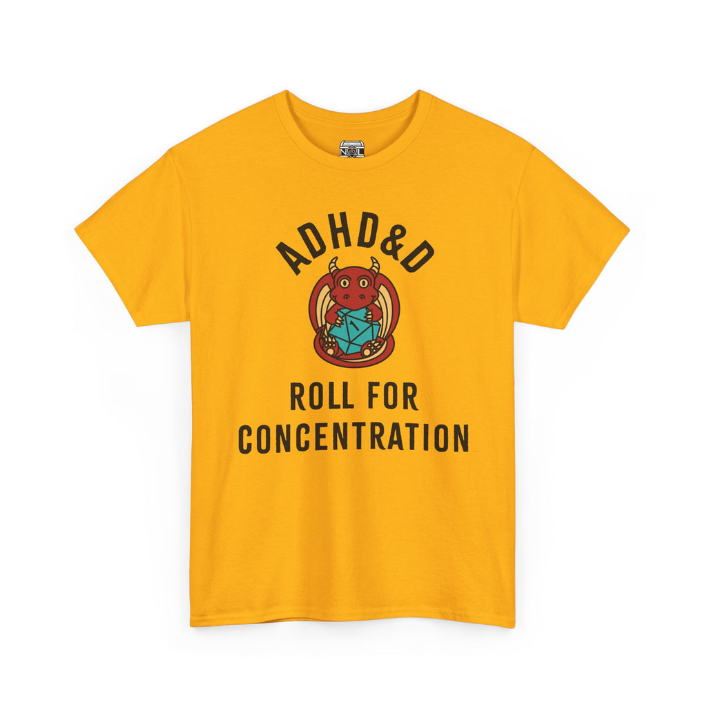 T-Shirt — ADHD&D ‘Roll for Concentration’ Dice Graphic Tee
