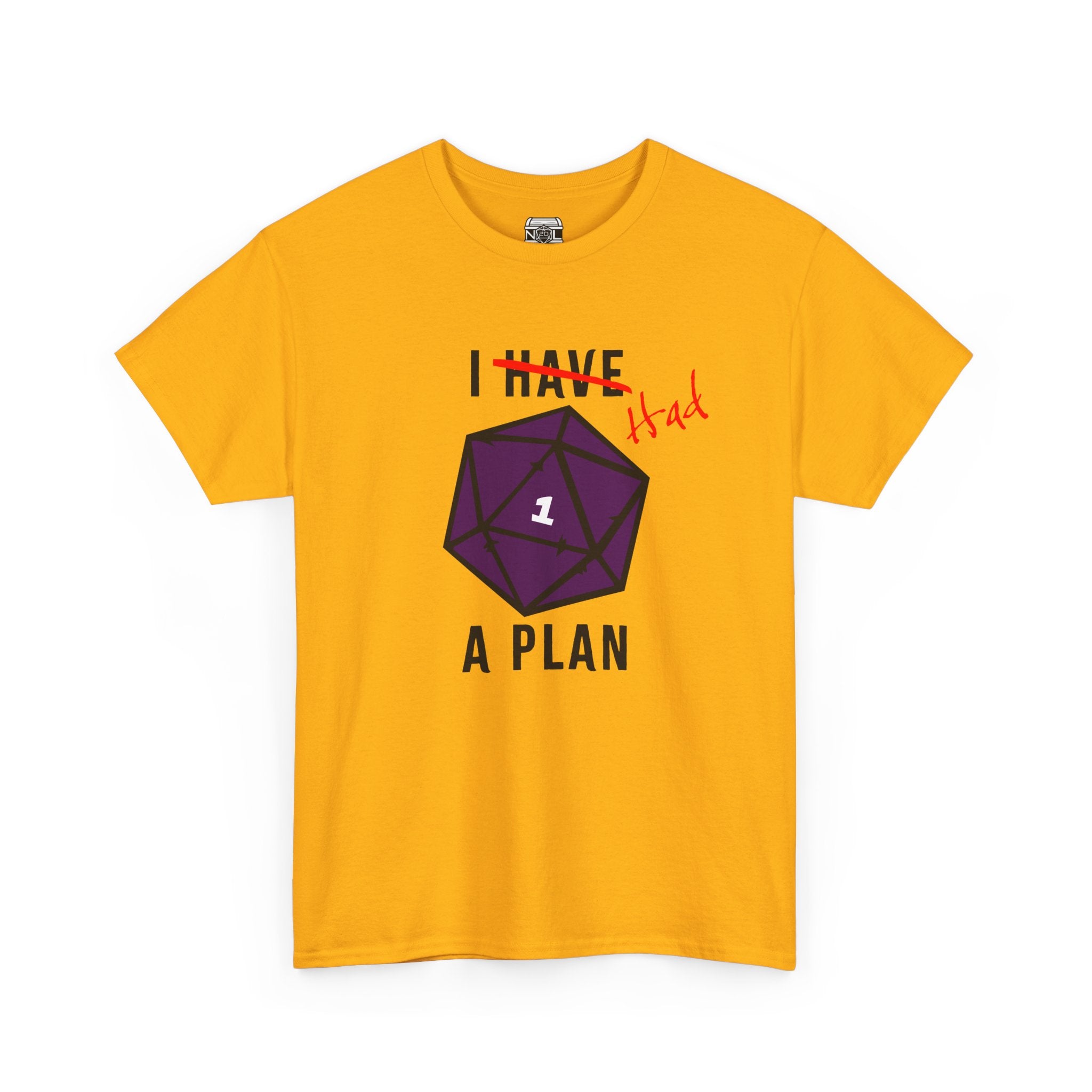 T‑Shirt — “I Had a Plan” D20 Critical Fail RPG Tee