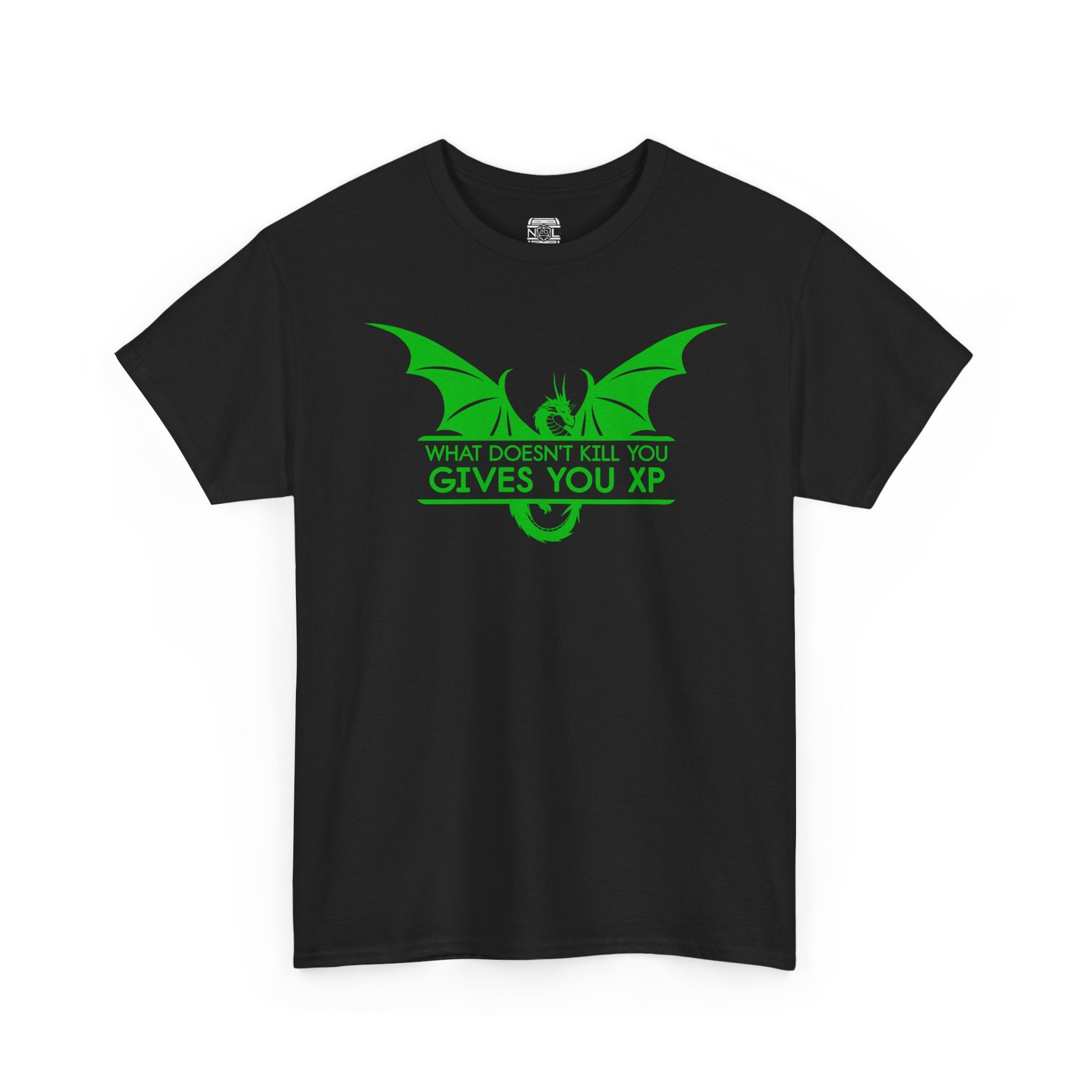 RPG Dragon Tee — "What Doesn’t Kill You Gives You XP" Gamer T-Shirt