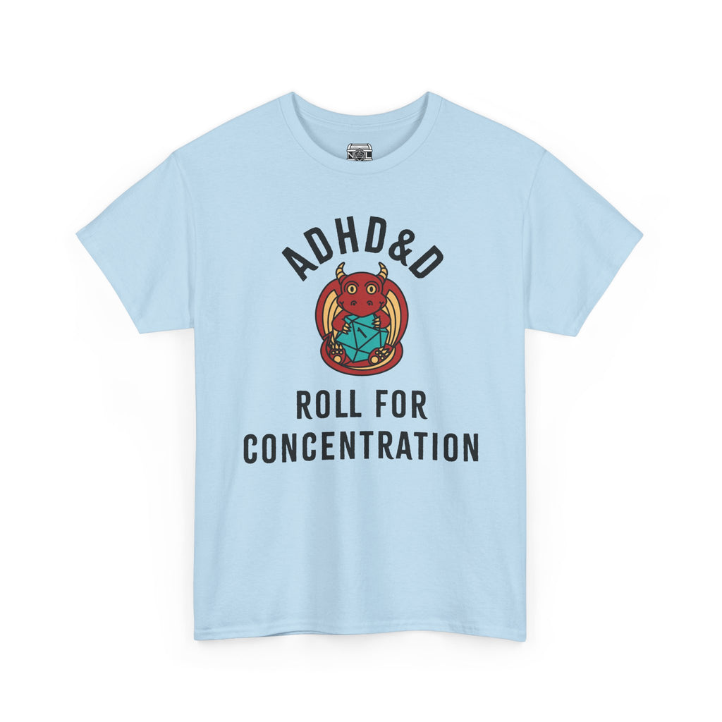 T-Shirt — ADHD&D ‘Roll for Concentration’ Dice Graphic Tee