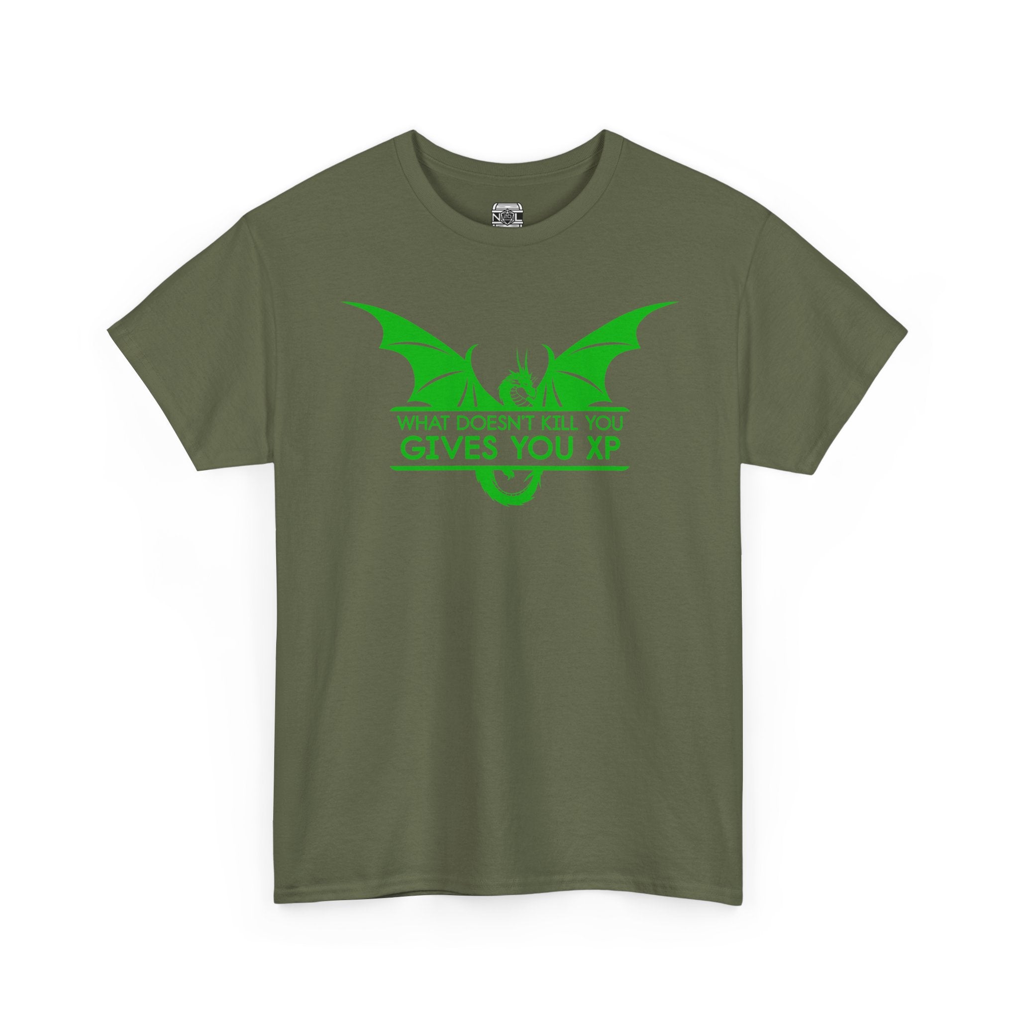 RPG Dragon Tee — "What Doesn’t Kill You Gives You XP" Gamer T-Shirt